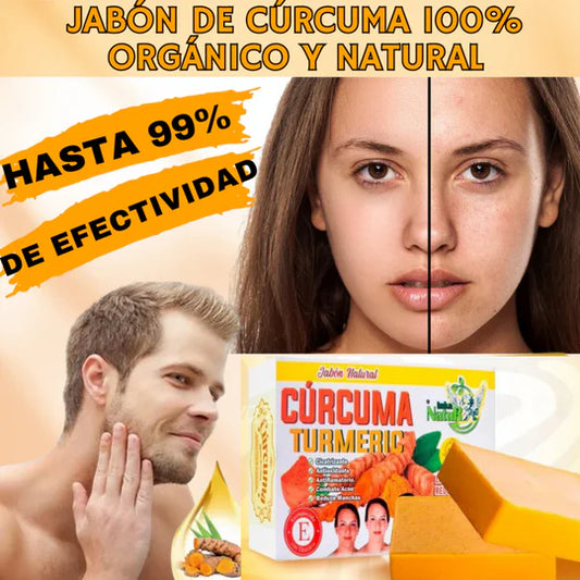 LLEVA 4 JABÓN DE CÚRCUMA 100% NATURAL - ENVIO GRATIS