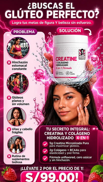 CREATINE - COLÁGENO - TU GLÚTEO  PERFECTO