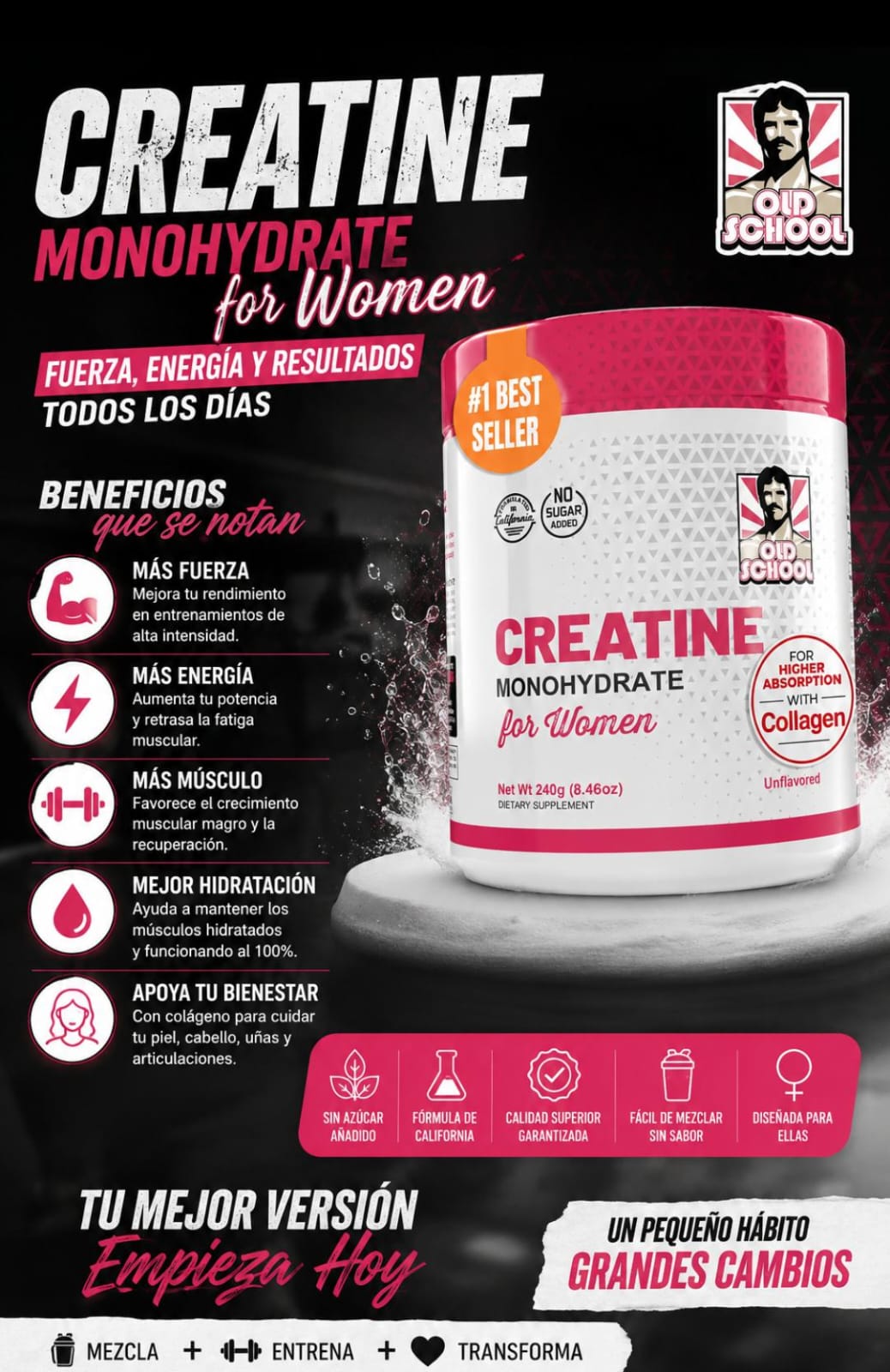 CREATINE - COLÁGENO - TU GLÚTEO  PERFECTO